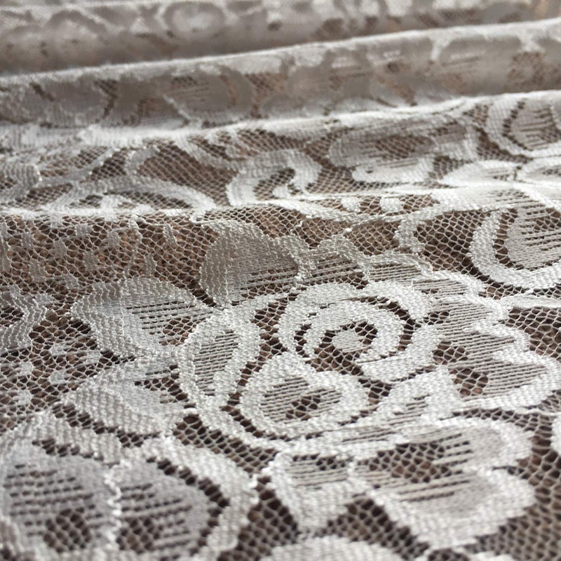 ZaneGear Olive Lace 6 inches Wide White Stretchy lace Ribbon Elastic Trim Fabric with Floral Pattern for Bridal Wedding Decorations , Sewing DIY Making and DIY Crafts-5 Yards (910 White) - Image 3